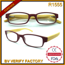 R1555 Best Selling Fashion Trend Slim Bamboo Temple Reading Eyeglasses